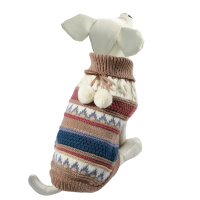 Свитер "Помпончики" светло-коричневый (XS, размер 20см)