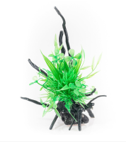 Коряга с растениями 23*17*15см DECOR 209