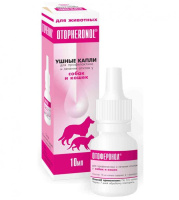 Топ-Вет Отоферонол капли для профилактики и лечения отитов у собак и кошек, 10 мл.