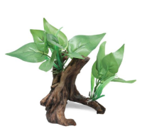 Грот "Коряга с растениями вертикальная" (S, 110*95*130мм)