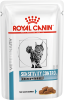 Royal Canin Sensitivity Control, пауч для кошек при пищевой аллергии или непереносимости, с курицей и рисом, 85 г. [уценка]