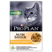 ПРОПЛАН пауч 85гр д/кошек соус STERILISED курица