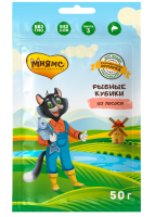 Мнямс мясные кубики для кошек из лосося «Фермерская ярмарка» линия Кот Федор 50 г [уценка]
