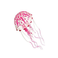 BARBUS Декорация для аквариума Медуза Малая красная силикон Dekor 076