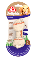 8in1 DELIGHTS Beef S косточка с говядиной для мелких и средних собак 11 см