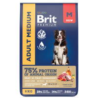 Brit Premium Dog Adult Medium с индейкой и телятиной для взрослых собак средних пород [10-25кг] (8 кг)