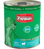 Четвероногий Гурман консервы для собак 850гр.ягненок [уценка]