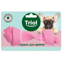 Игрушка PUPPY для щенков из термопласт. резины "Кость узловая", розовая, 135мм