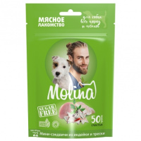 Molina Лакомство для собак всех пород и щенков мини-сэндвичи из индейки и трески, 50 г. (50гр)