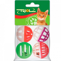 Триол Набор игрушек XW0001 для кошек [4 мяча], d40 мм.