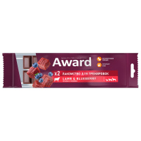 Лакомство для тренировок AWARD для собак и щенков с 3 месяцев с ягненком и голубикой 50г