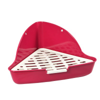 Триол Туалет угловой для кроликов и хорьков [сетка в комплекте] , 270*270*160 мм.