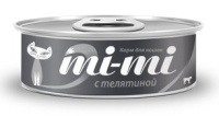 Ми-Ми консервы 80гр для кошек и котят с телятиной