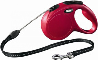 Flexi New Classic M рулетка до 20 кг. 8 м., трос, красная