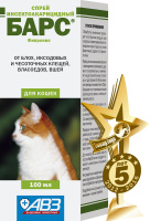 Агроветзащита Спрей Барс п/б д/кошек 100мл АВЗ 1*18