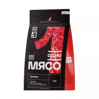 Одно Мясо 61638 сухой корм для взрослых собак всех пород Свинина (2 кг)