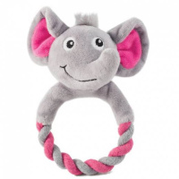 Игрушка PUPPY для щенков мягкая "Слоник с кольцом", d90/160мм