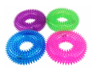 Игр. д/с Кольцо пищащее светящееся 12 см "Догман"