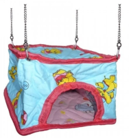 GoSi Домик-Гамак Подвесной Квадратный для Крыс, Шиншилл, Морской свинки, Дегу. Cotton