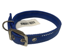 Ошейник нейлон/пряжк/мет. 25мм Васильковый/Cornflower blue Дакель