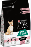 ПРОПЛАН для взрослых собак мелких и карликовых пород с чувствительной кожей с комплексом OPTIDERMA® с лососем и рисом, [уценка 1] (3 кг)