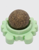 Вращающийся шарик на стену с кошачьей мятой , Чистый котик