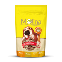 Molina Лакомство для щенков Рулетики из утки и трески, 65 г.