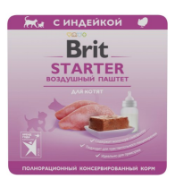 Брит ламистер Воздушный паштет для котят с индейкой, STARTER, 100 г