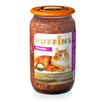 PUFFINS консервы для кошек [ягненок], 650 г.