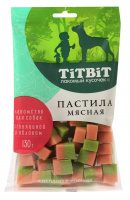 Титбит Пастила мясная с говядиной и яблоком Лакомство д/собак 130г