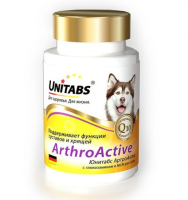 Unitabs ArthroActive, витамины для собак с глюкозамином,МСM и Q10, 100 таблеток [уценка]