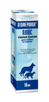 Отоферонол плюс [Топ-Вет] капли для ушей против клещей, противоспалительный, 10мл