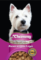 Chammy Влажный корм для собак, мясное ассорти, кусочки в соусе, 85 г