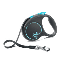 flexi рулетка Black Design S [до 15 кг] 5 м лента черный/синий