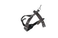 Осипов Шлейка для собак кожаный с подкладкой, ремни 36 мм обхват груди 90 см