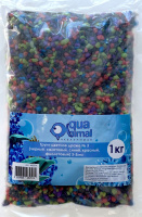 Грунт. Цветное драже №3 3-5мм (черный, салатовый, синий, красный, фиолетовый) 1кг