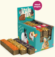 LITTLE ONE Палочка для грызунов луговые травы с топпингом [морковь,календула,мальва] ПОШТУЧНО [уценка]