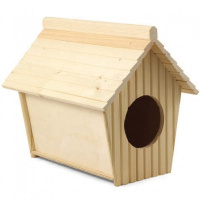 Триол Дом-купалка для шиншил деревянный, 320*255*300 мм.