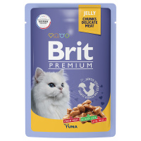 Brit Premium Пауч для взрослых кошек тунец в желе 85 г [уценка]