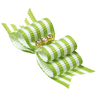 Бантик [пара] тройной объёмный, 4,5 см * 1,5 см, "Ностальжи" 18305