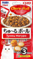 Inaba Чао Чуру Ball Лакомство-топпинг д/кош Тунец Магуро 3шт/10г