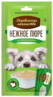 Деревенские лакомства д/собак Нежное пюре из мяса индейки 40г