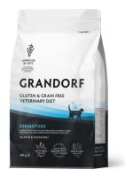 Полнорационный диетический корм для кошек с заболеваниями кожи [GRANDORF VETERINARY DIET Cat DERMATOSIS] (400 гр)