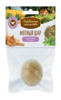 Деревенские лакомства Игрушка для кошек "Мятный шар" Тимьян + пустырник 22г