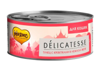 Влажный корм консервы Мнямс для кошек Тунец с креветками в нежном желе 70 г