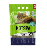 Котяра Комкующийся с активированным углем, 20 л. (10л (п/эт пакет))