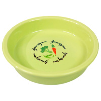 Миска Mr.Kranch керамическая для кошек 200 мл Овощи, салатовая