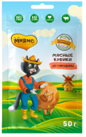 Мнямс мясные кубики для кошек из говядины «Фермерская ярмарка» линия Кот Федор 50 г [уценка]