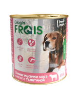 FRAIS Holistic Dog консервы для собак сочные кусочки мяса в желе с телятиной, 850 г (850гр)