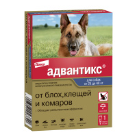 Кап. Адвантикс от эктопаразитов для собак 1 пипетка в упаковке (более 25 кг)